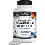 BioSchwartz Magnesium Glycinate 500mg Capsules (120 Mini Caps) | Maximum Absorption Magnesium Supplement for Healthy Nerves Muscles Heart Mood & Sleep Support (Vegan, Gluten-Free, Non-GMO)