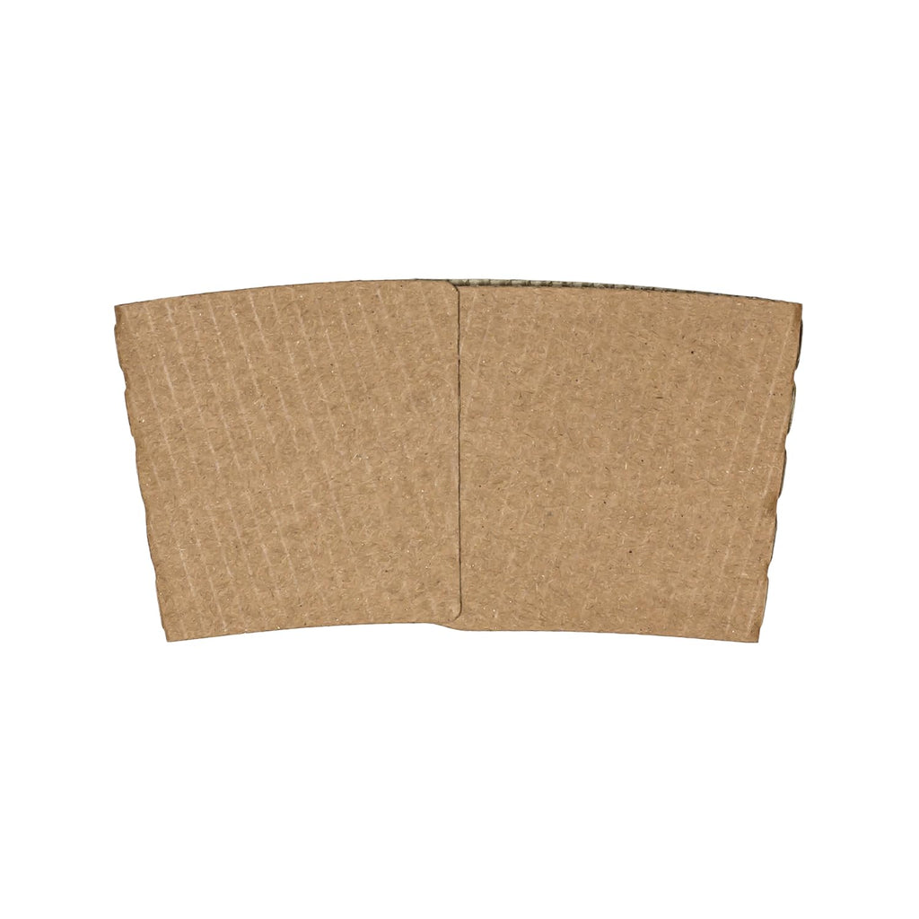 Karat [1,000 ct] Coffee Cup Sleeves Traditional Corrugated Coffee Cup Jackets for 10 oz to 24 oz Cups, Recyclable & Disposable (C5300 Kraft)