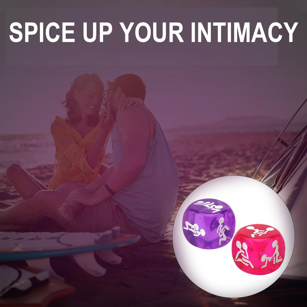 Erotic Positions Sex Dice Sex Game, Naughty Date Night Dice Adult Sex Toys for Couples with 12 Positions for Foreplay & Sexual Pleasure, Fun Couples Games Bedroom Sex Toy Gifts