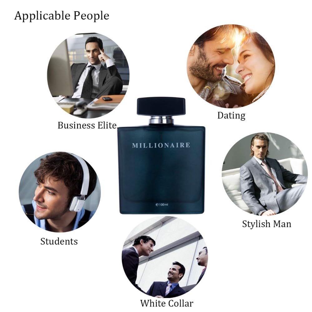 Buy now PERFUME&BEAUTY New Perfume Eau de Parfume for Men, 3.4 oz Spray Parfume for Men 100 ML- Black Millionaire at indiglob india