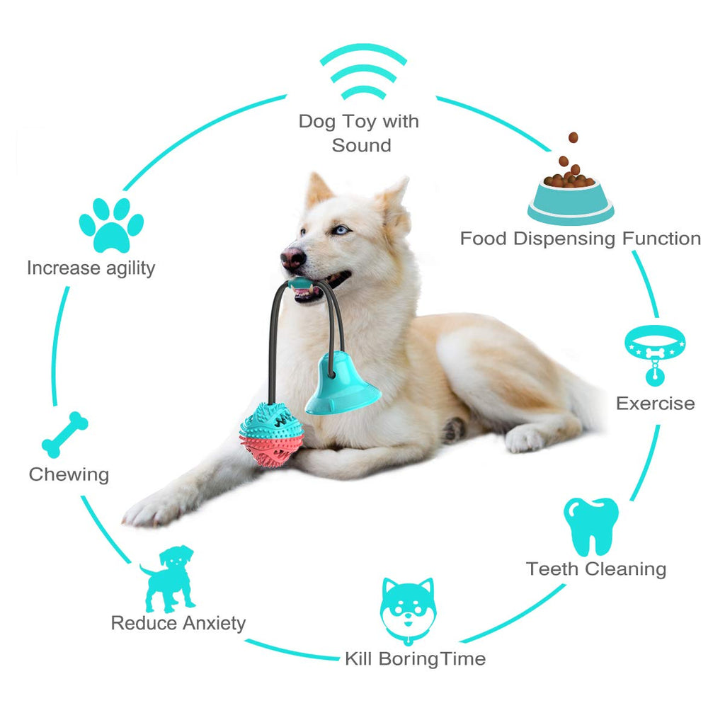 ALLRIER Dog Toys to Keep Them Busy for Boredom,Interactive Dog Toys Tug of War, Mentally Stimulating Toys for Dogs, Puppy Teething Puzzle Treat Food Dispensing Ball Toy for Small Medium Dogs