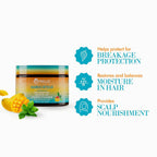 Mielle Organics Mango & Tulsi Nourishing Leave In Conditioner for Curly Hair - Moisturizing Leave In Conditioner with Breakage Protection & Scalp Nourishment - Detangles & Reduces Frizz (12 Oz)