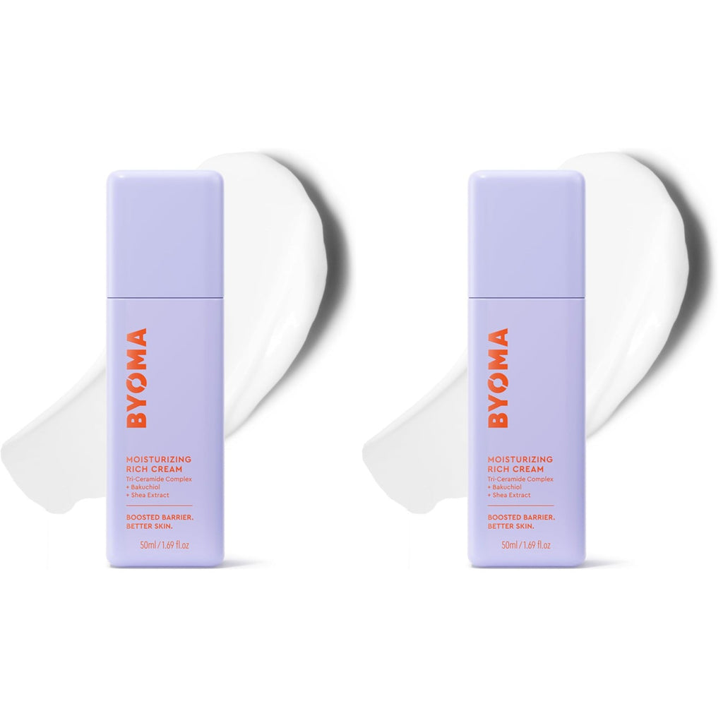 BYOMA Moisturizing Rich Cream | Barrier Repair Face Lotion, Bakuchiol & Shea Extract, Ceramide Moisturizer for Dry Skin, Anti Wrinkle, Alcohol Free