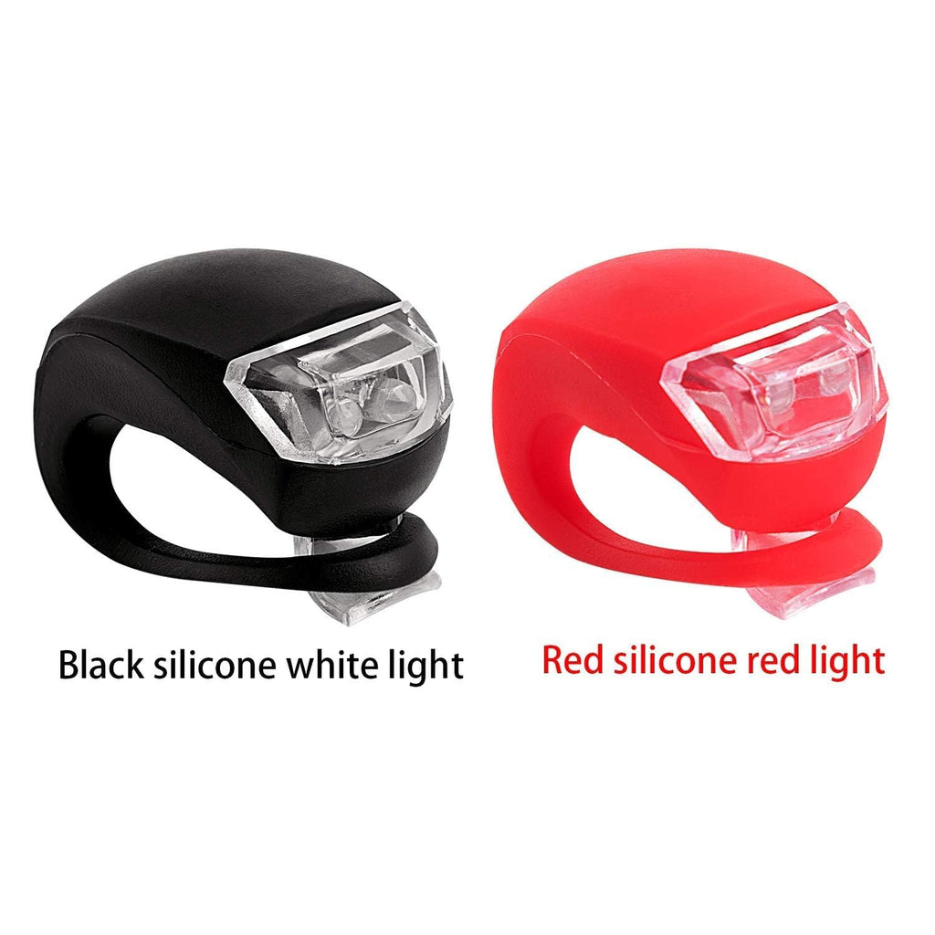 8 Pack Bike Lights, Silicone LED Bicycle Lights Front and Rear, Waterproof