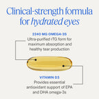 De3 Occasional Eye Dryness rTG Omega 3 Supplement, 180 Count, 60-Day Supply | Fish Oil Omega 3 Supplements for Hydrated Eyes, 1680 mg EPA, 560 mg DHA & Vitamin D3 for Soothing Tears & Eye Health