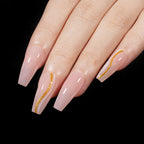 Premium imported AILLSA short almond nail tips, 450 durable acrylic pieces, perfect for stylish manicures.