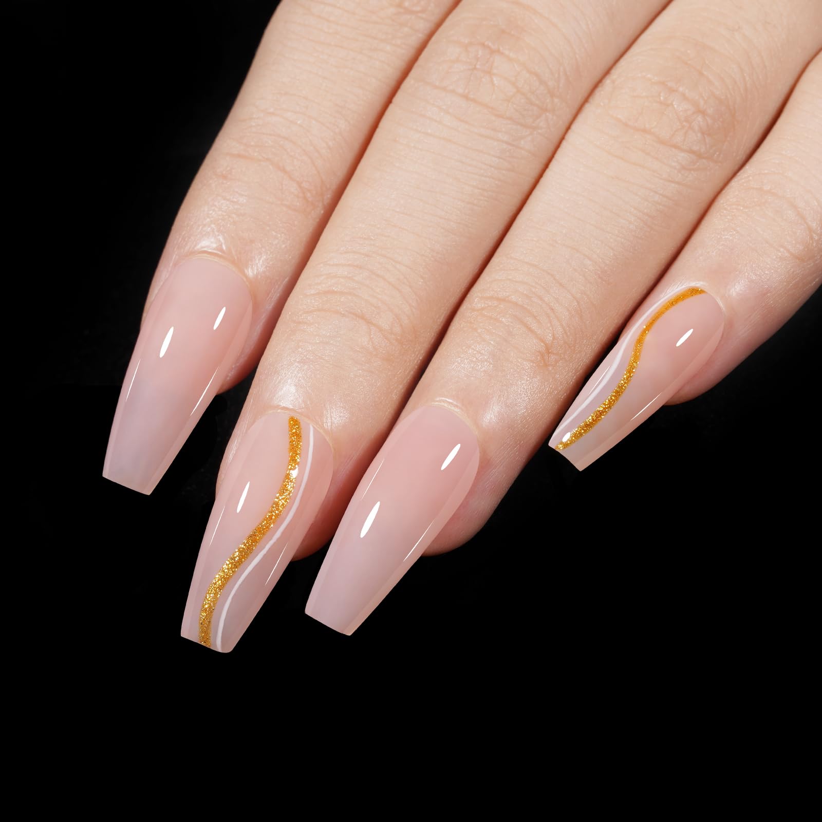 Premium imported AILLSA short almond nail tips, 450 durable acrylic pieces, perfect for stylish manicures.