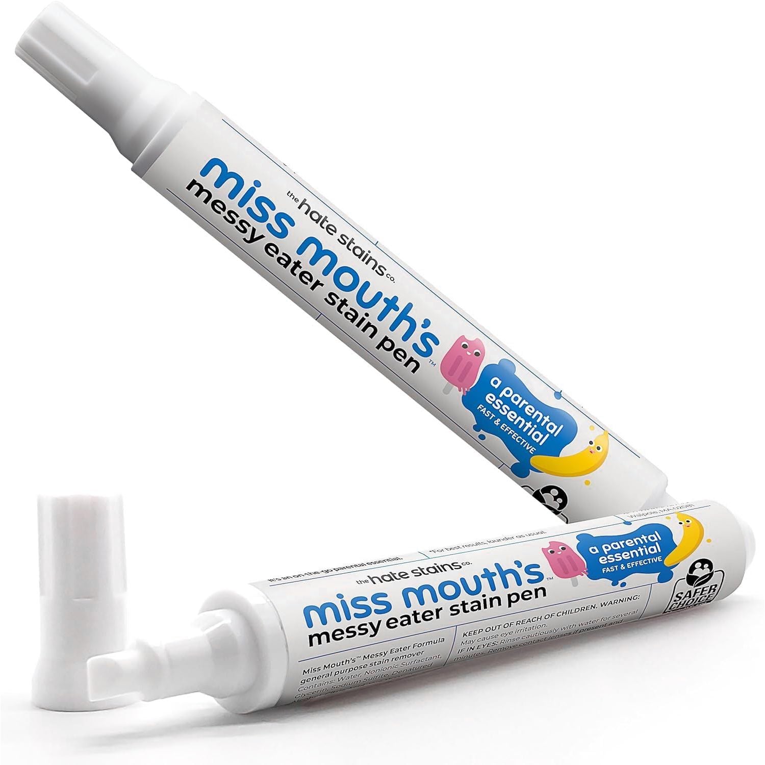 Buy now Miss Mouth's Messy Eater Stain Treater Spray - 4oz Stain Remover - Newborn & Baby Essentials - No Dry Cleaning Food, Grease, Coffee Off Laundry, Underwear, Fabric 2 Pack Pens at indiglob india