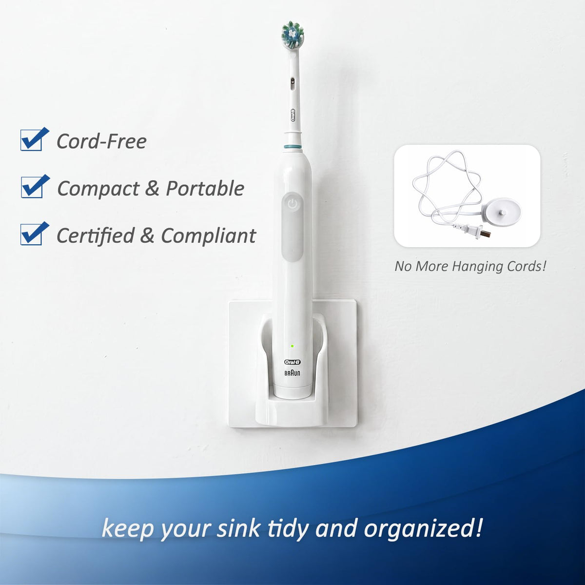 Wall Charger for Oral-B Electric Toothbrush, Wall Plug Charger Base for Pro 1000, iO2/iO3/iO4/iO5/iO6, Smart 1500/5000, Genius X & Kids Series