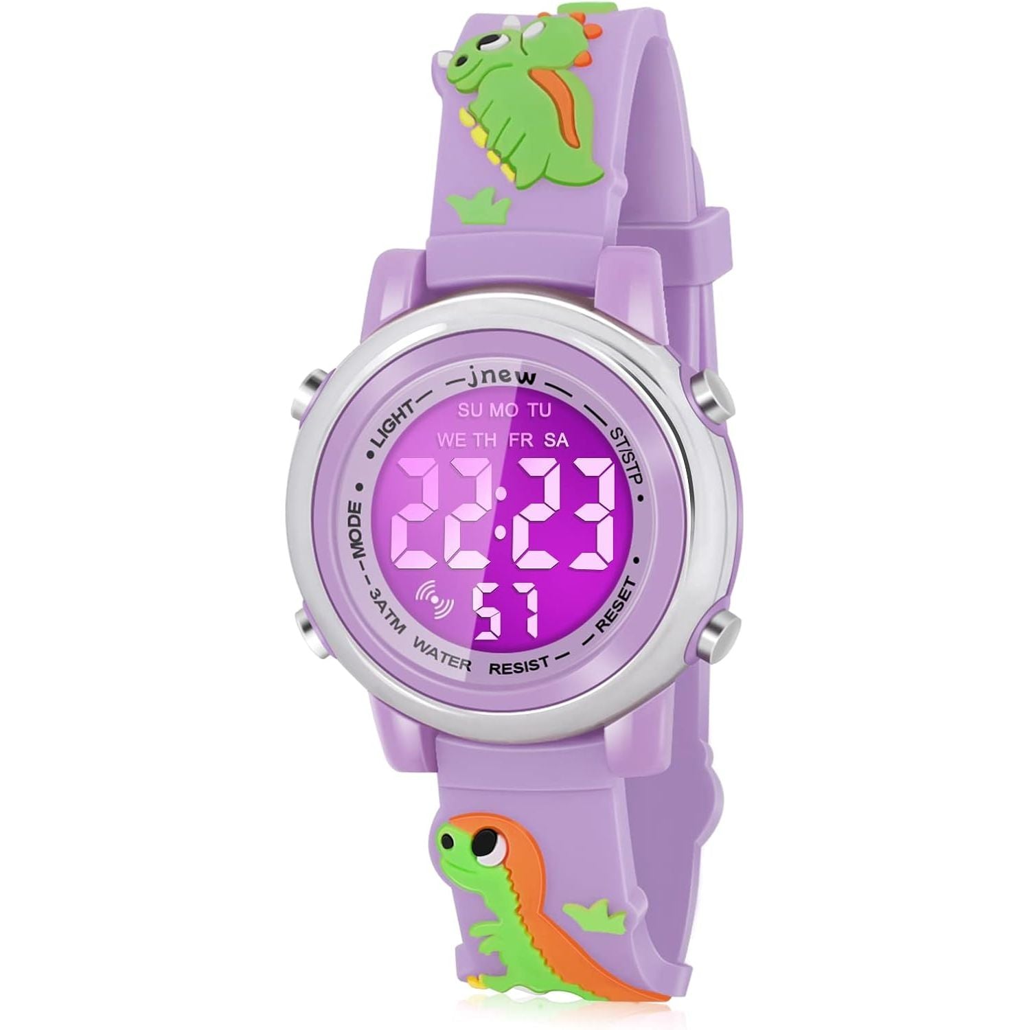Buy now Kids Watches with Waterproof Alarm - Dinosaur Gifts for Boys Girls Age 3-10 Light Purple at indiglob india