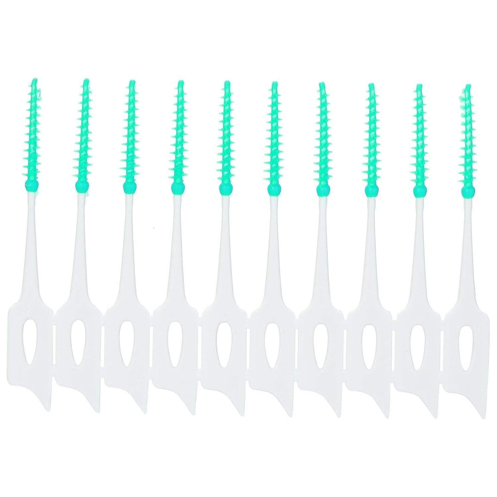 Buy now An-self 160PCS Interdental Brushes Ultra Tight Bristles Tooth Interdental Cleaners Silicone Toothpick Brush Disposable Teeth Soft Picks, Green at indiglob india