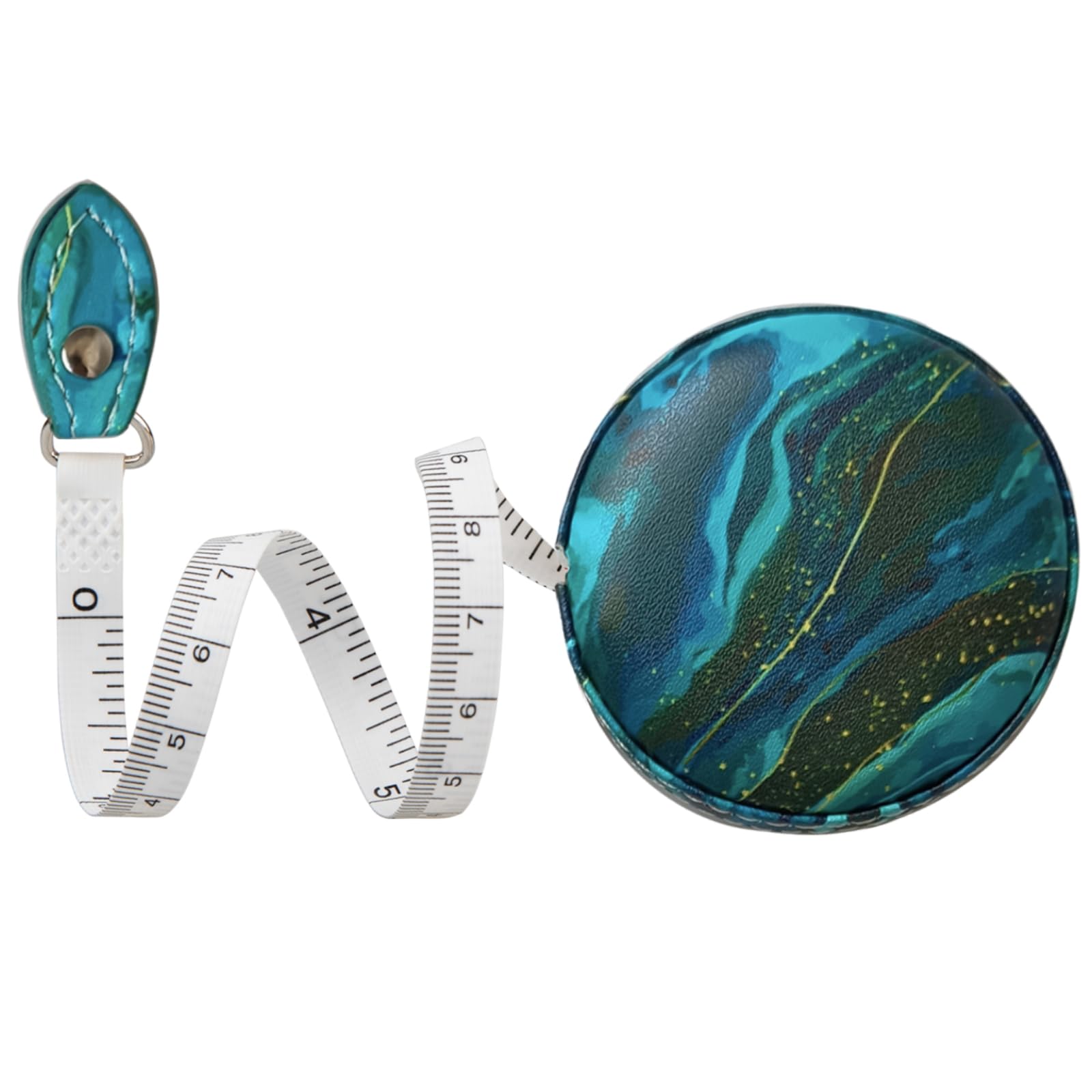 Buy now Sewing Tape Measure, Medical Body Cloth Tailor Craft Dieting Measuring Tape, 60 Inch/1.5M Dual Sided Retractable Ruler with Push Button Round Teal Ocean 1 pack at indiglob india