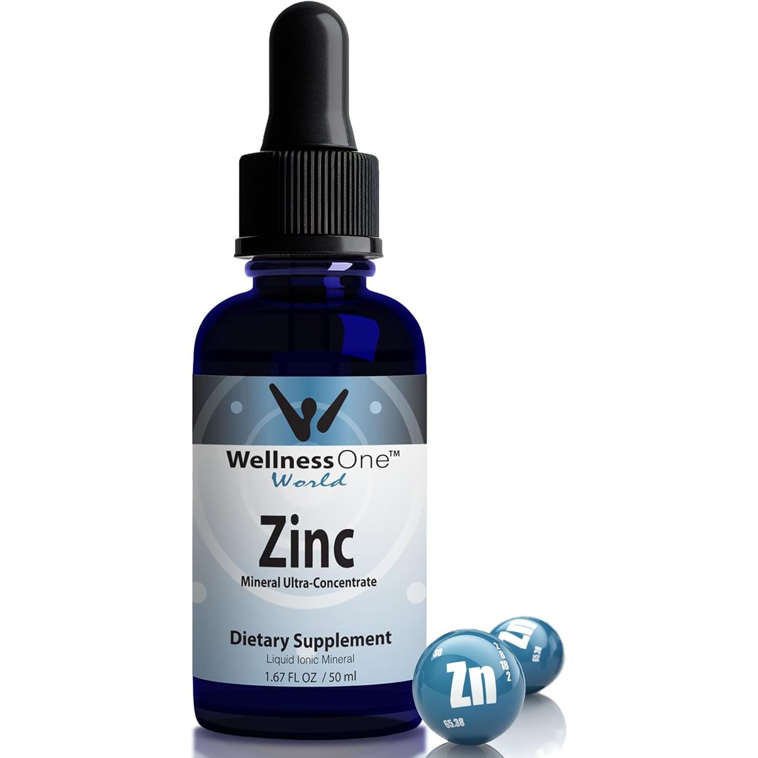 Buy now WellnessOne Ionic Liquid Zinc Drops for Immunity Support - Highly Absorbable Zinc Liquid Supplements for Kids & Adults - USA Tested, Vegan, Non-GMO, Gluten-Free, 1.67 fl oz at indiglob india