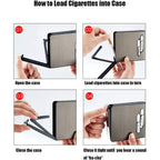 Buy now Full Pack 20 Regular Cigarettes Case Box Automatic Ejection Holder with Dual Arc Lighter USB Rechargeable, Flameless, Windproof,Moisture-Proof,Silver at indiglob india