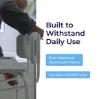 Drive Medical Shower Chair with Back and Suction Feet, Gray
