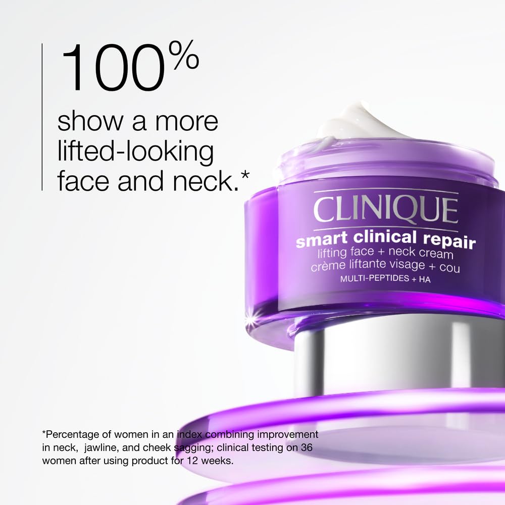 Buy now Clinique Smart Clinical Repair Anti Aging Lifting Face + Neck Cream with Peptides + Hyaluronic Acid For All Skin Types | Hydrating at indiglob india