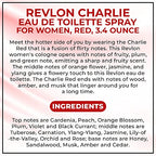 Buy now Revlon Charlie Eau De Toilette Spray for Women, Red, 3.4 Ounce at indiglob india