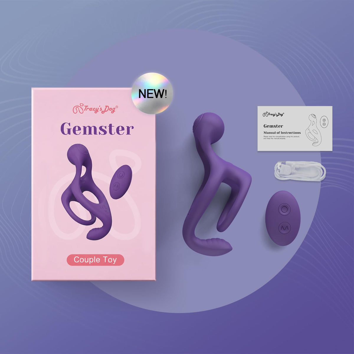 Tracy's Dog Vibrating Cock Ring, Adult Sex Toy Vibrator for Men and Couples