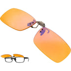 Buy now BRADDELL UV Blue Light Blocking Clip-on Amber Fit over Glasses for Driving Car Headlight Glare and Light Sensitivity at indiglob india