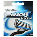 Buy now Gillette Mach 3 Turbo Razor Refill Cartridges 8 Count (Packaging May Vary) at indiglob india