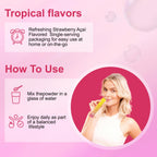 Cutting Drink Mix - GLP-1 Drink Mix | Dual-Action Prebiotic Formula for Gut Wellness Support & Healthy Energy Boost | Non-GMO, Gluten-Free & Vegan | Strawberry Açaí Flavor (30 Sticks)