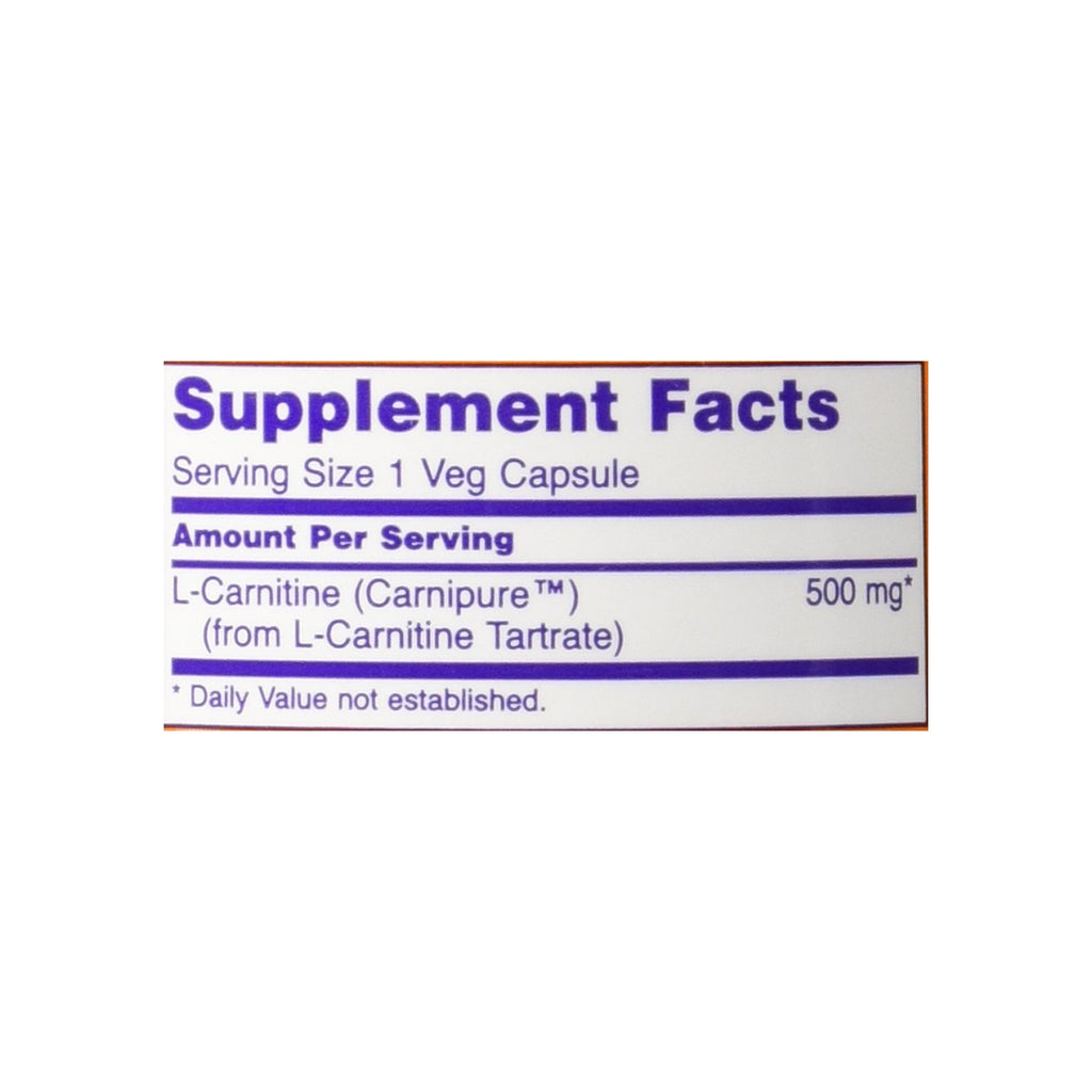 Buy now Now Foods L-Carnitine 500 mg 180 Capsules at indiglob india