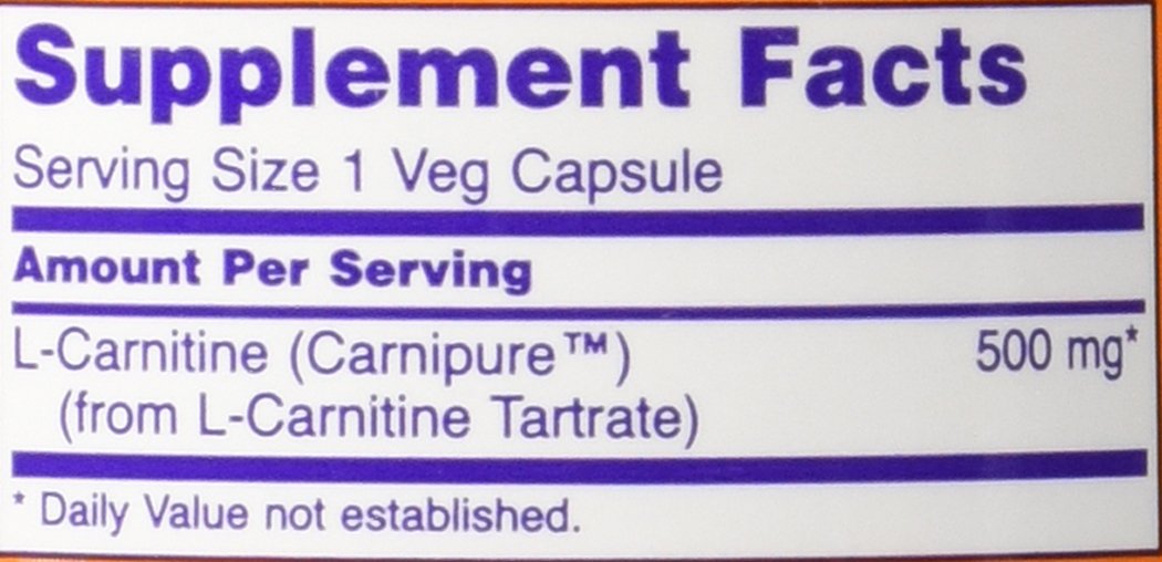 Buy now Now Foods L-Carnitine 500 mg 180 Capsules at indiglob india