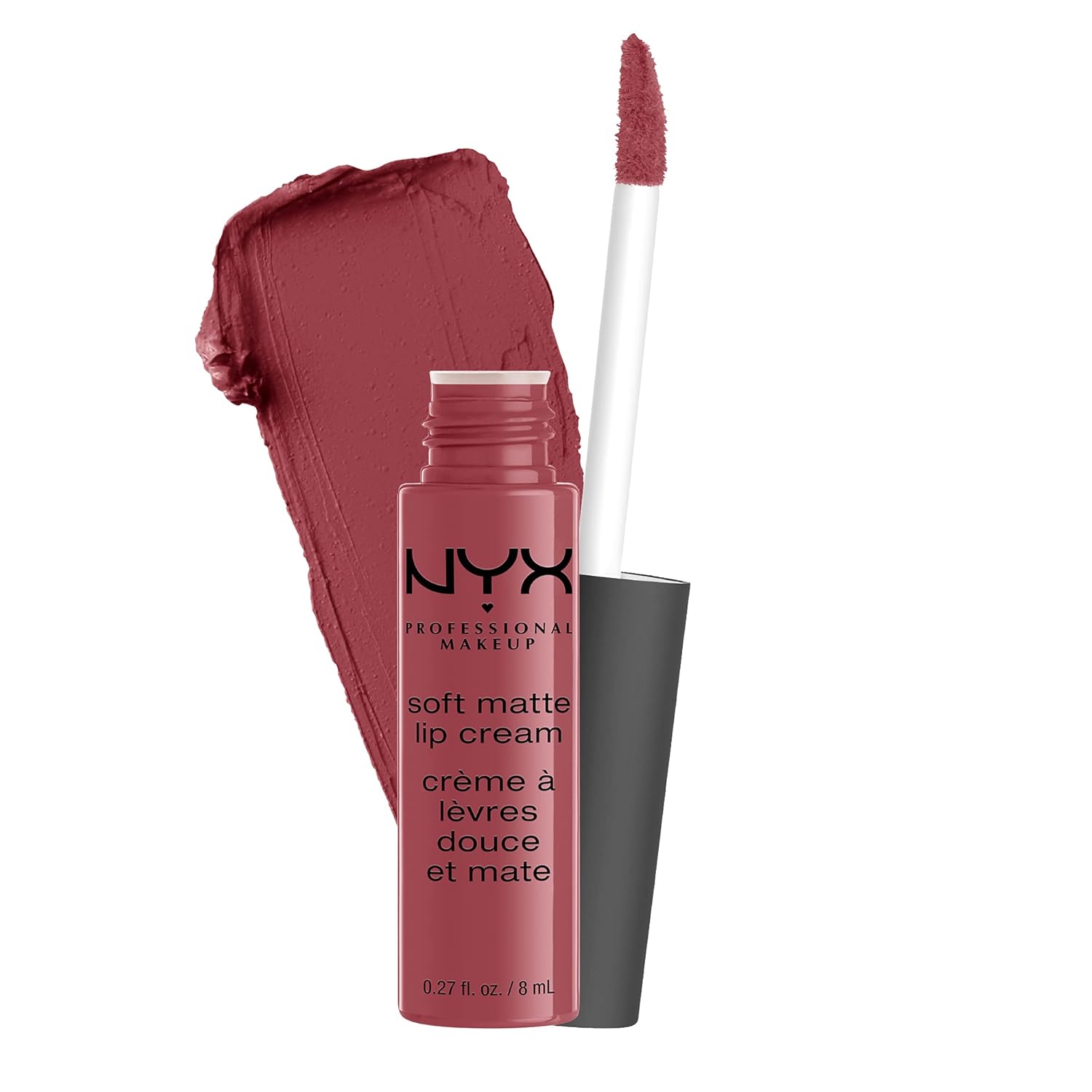 Buy now NYX PROFESSIONAL MAKEUP Soft Matte Lip Cream, Lightweight Liquid Lipstick - Milan (Dark Pink-Brown) Budapest 0.27 Fl Oz (Pack of 1) at indiglob india