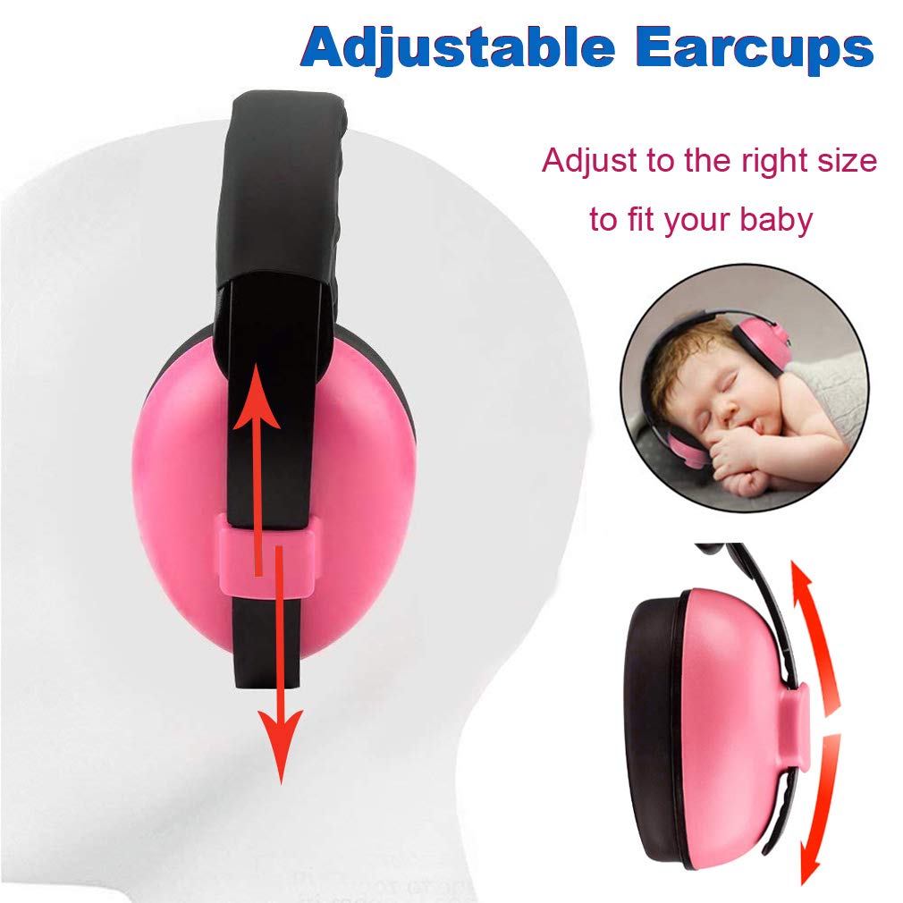 Buy now Baby Ear Protection Noise Cancelling Headphones for Kids Noise Reduction Hearing Protection Earmuffs for 0-3 Years Babies, Toddlers, Infant (Redrose) at indiglob india