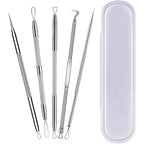 Buy now 15-Piece Blackhead Remover Tool Kit â€“ Pimple Popper & Acne Extractor Set for Whiteheads, Comedones & Blemishes | Facial Skin Care with Metal Case 1 Count (Pack of 5) at indiglob india