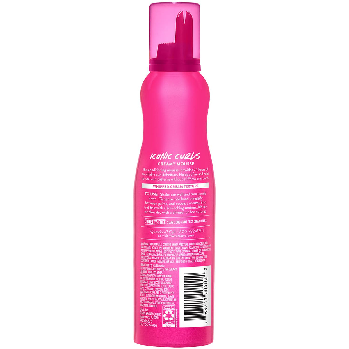 Suave Iconic Curls Mousse for Curly Hair 2-Pack, 7 Oz Ea