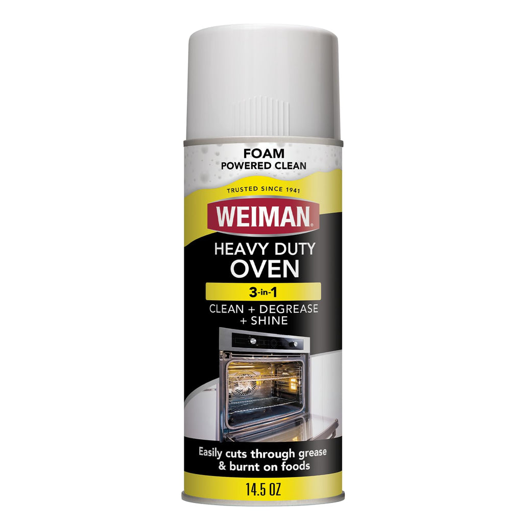 Weiman Heavy Duty Foaming Oven Cleaner & Degreaser, Removes Burnt-On Grease, Food Residue from Ovens, Grills, Broiler Pans, Phosphate Free, 14.5 oz