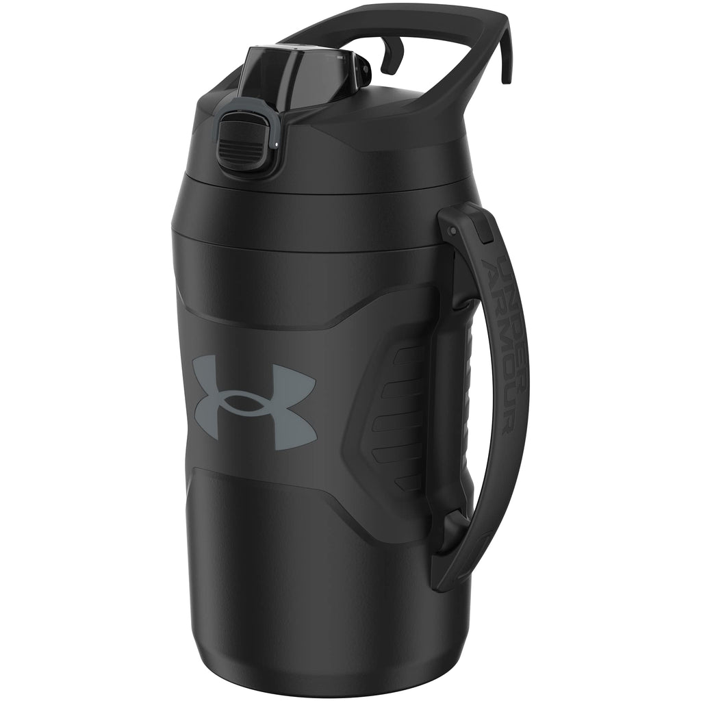 Buy now Under Armour Half Gallon Water Bottle Insulated, 64oz Insulated Water Bottle with Handle, Fence Hook, Leak Resistant, for Baseball, Football & More, Academy/Black at indiglob india