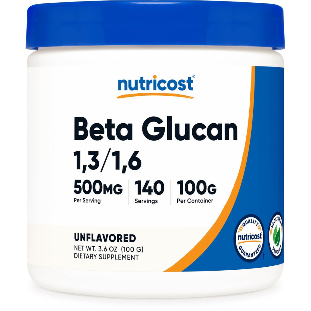 Nutricost Beta Glucan Powder 100 Grams - 1,3/1,6 - Non GMO