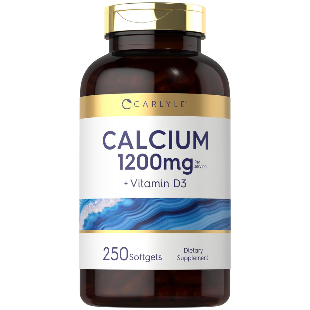 Carlyle Calcium 1200 mg with Vitamin D3 | 250 Softgels | Vitamin D3 1000 IU
