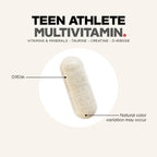 Codeage Teen Athlete Multivitamin Sports Supplement - Creatine, Methylated B Vitamins, Taurine, UC-II Collagen, Ferrochel Iron, Ashwagandha, Magnesium, Electrolytes - Non-GMO - 60 Capsules