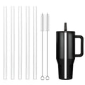 Replacement Straws for Hydrojug traveler 40 oz, Reusable Plastic Straws Compatible with Hydrojug Cup, Clear Transparent Straight Drinking Straws, Set of 5 Reusable Straws with 2 Cleaning Brushes
