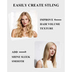 100% Boar Bristle Slick Back Hair Brush | Natural Peach Wood Handle | Restores Shine, Controls Frizz, Smooths Flyaways | Teasing Adds Volume Styling Tool | For Sleek Ponytails, Buns & Beard Grooming