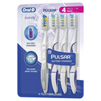 Buy now Oral-B Pulsar Vibrating Bristles Toothbrush, Medium, 4 Pack (Colors May Vary) at indiglob india