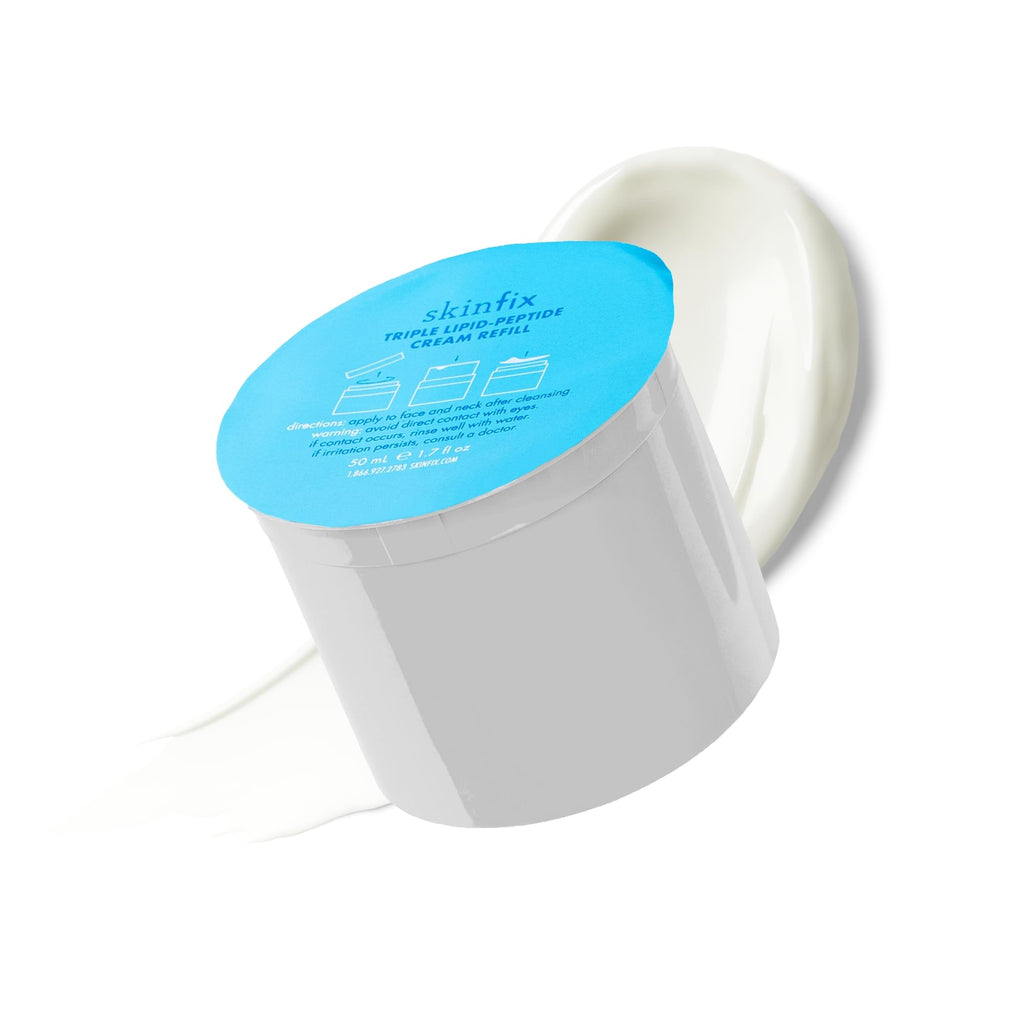 Skinfix Triple Lipid-Peptide Cream - 1.7 oz - Rich Face Moisturizer with Hyaluronic Acid - Hydrates & Restores Dry, Sensitive Skin - Non-Comedogenic, Fragrance Free, Vegan, Cruelty Free