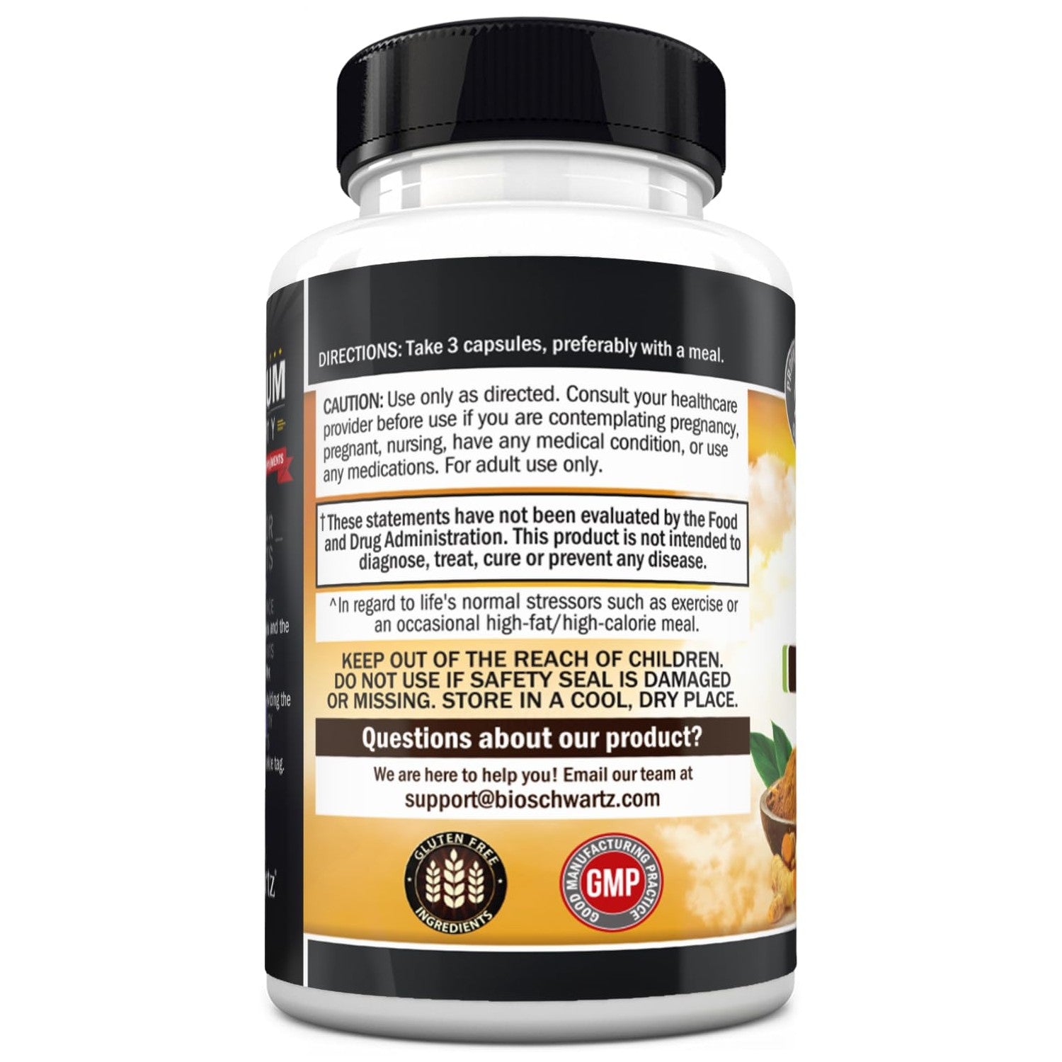 Turmeric Curcumin with Black Pepper Extract 1500mg - Turmeric Supplement | High Absorption Ultra Potent Tumeric Capsules with 95% Curcuminoids and BioPerine for Joint Support - Non-GMO, 90 Capsules