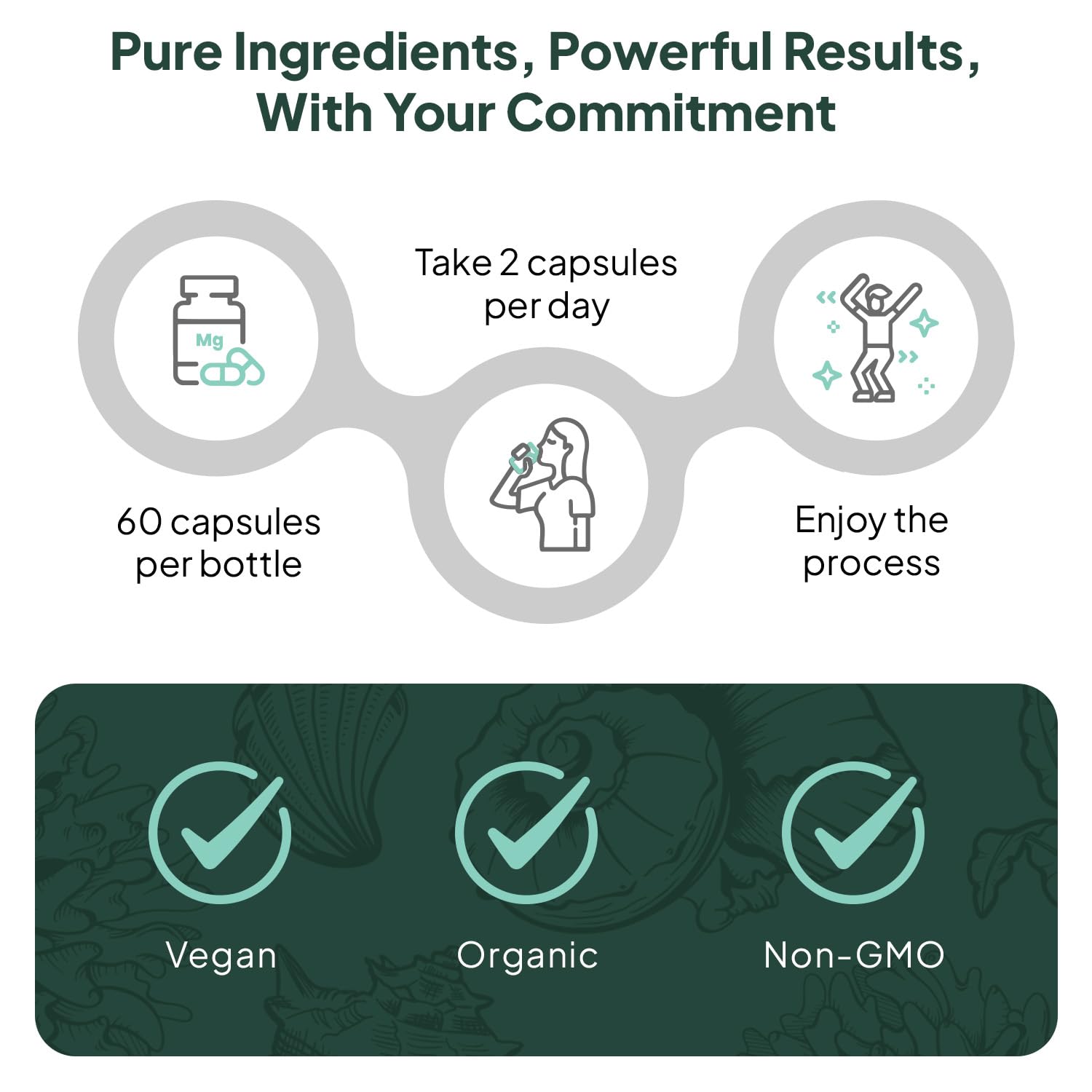 Organics Ocean Better Calcium - Organic Red Algae Calcium with Vitamin D3 and K2 Supplements - Supports Bone Structure, Joint Comfort & Encourages Healthy Aging - Plant-Based, Non-GMO - 6 Pack