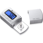 Buy now Neoteck Digital Turntable Stylus Force Gauge 0.01g/5.00g with Blue LCD Backlight Turntable Stylus Pressure Gauge with 5g Weight & Leather Case Accurate Tracking for Tonearm Phono Cartridge-Silver Silver at indiglob india