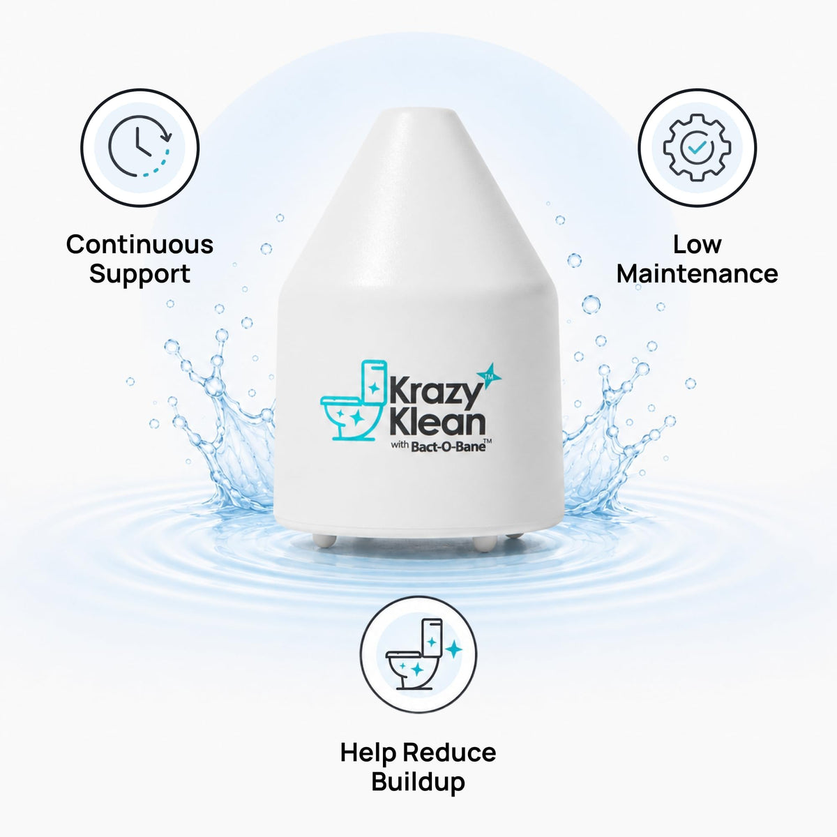 Krazy Klean Toilet Cleaner - Toilet Tank Cleaner - Continuous Flush, 1 Ct