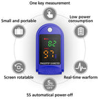 Fingertip Pulse Oximeter Blood Oxygen Saturation Monitor with OLED Screen Included Lanyard