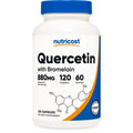 Nutricost Quercetin with Bromelain, 880mg Quercetin, 120 Capsules, 60 Serv | 880mg Quercetin + 165mg Bromelain Per Serving, 2 Capsules Per Serving, Vegetarian, GMO-Free & Gluten-Free