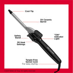 Buy now Revlon Perfect Heat Triple Ceramic Curling Iron | For Silky Smooth Spiral Curls (1/2 in) at indiglob india