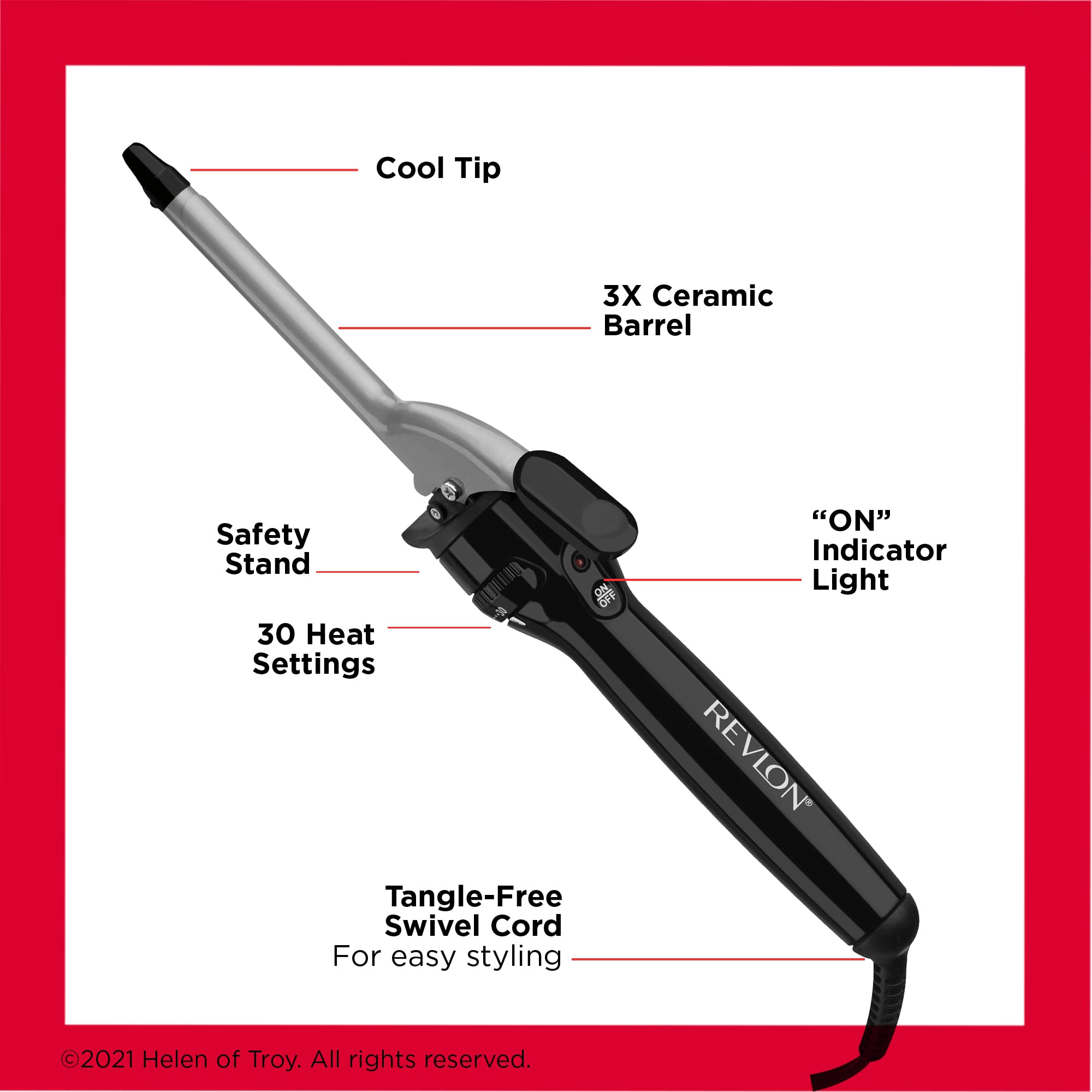 Buy now Revlon Perfect Heat Triple Ceramic Curling Iron | For Silky Smooth Spiral Curls (1/2 in) at indiglob india