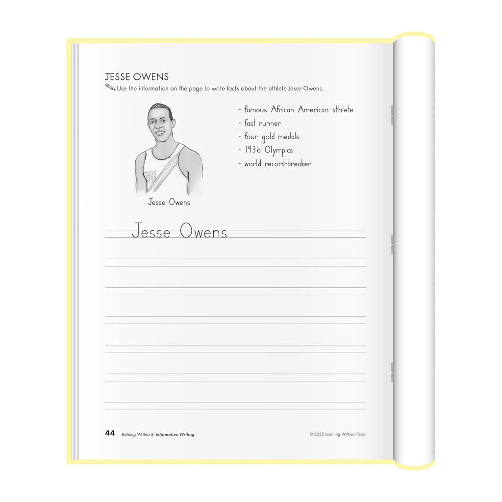 Learning Without Tears Building Writers B Workbook, Writing, 1st Grade+