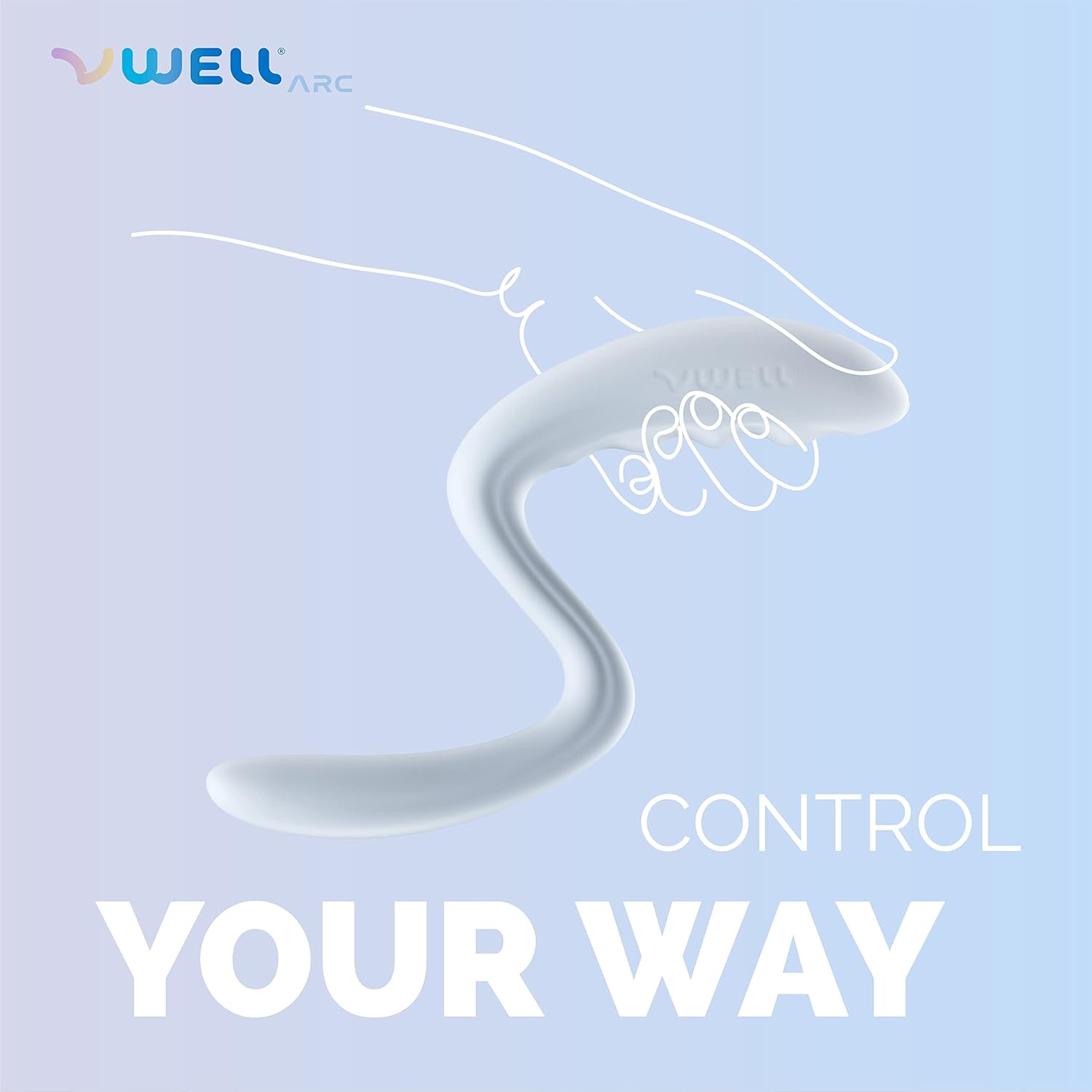 Buy now IntiMD VWELL Arc Silicone Vibrating Wand Erognomic for Therapist and Home Use Women Rechargeable at indiglob india